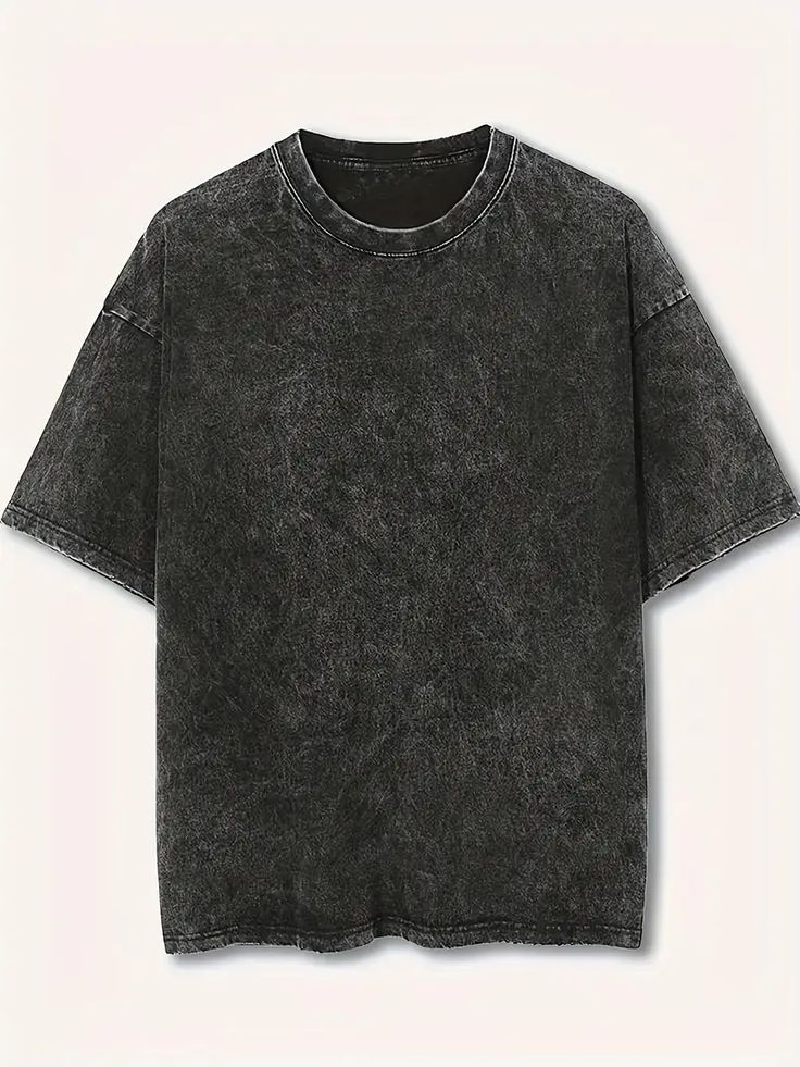 Black colour acid wash oversized